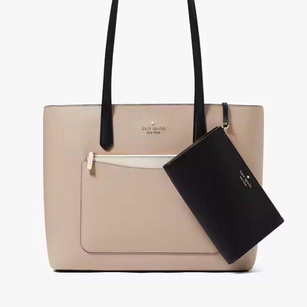 Kate Spade Cream and Black Elegant Tote